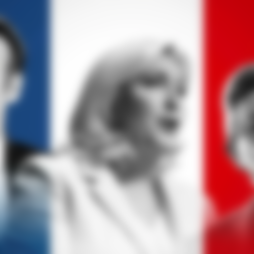 Macron, Le Pen och Mélenchon